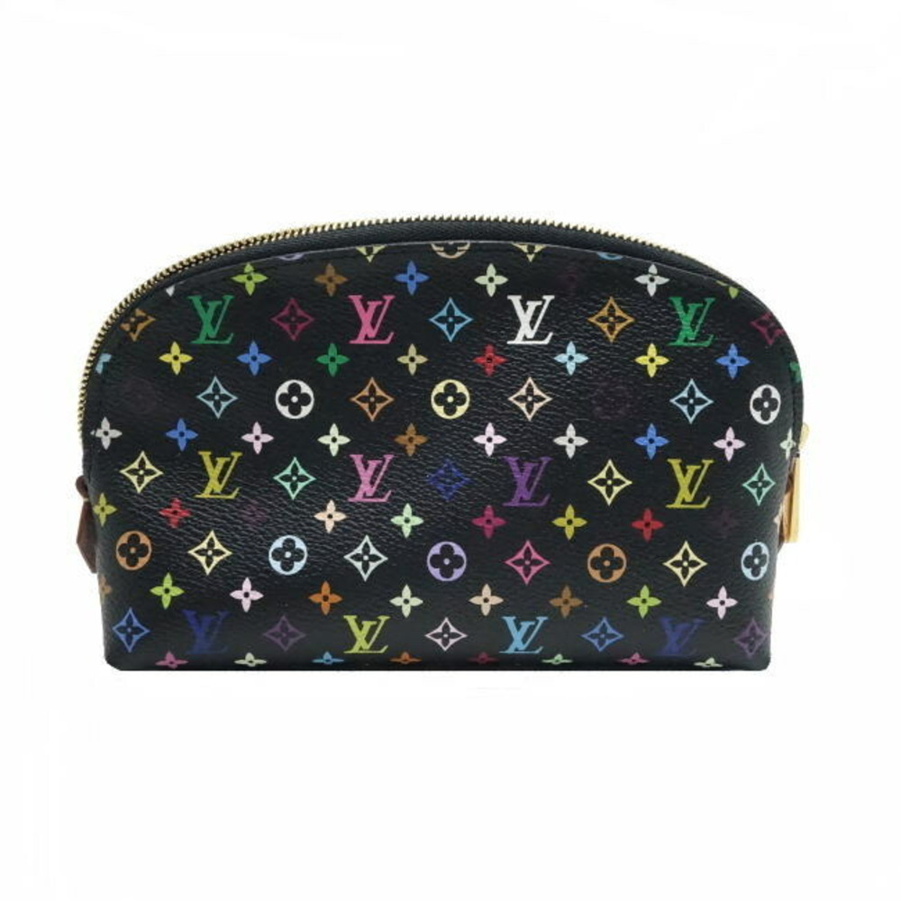 Louis Vuitton Cosmetic Pouch Multicolor Pochette Noir Black Grenard